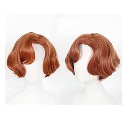 Perücke Cosplay Perücke Schöne Retro-Dame-lockiges Haar mit freier Perücke-Kappe Wig (Color : Short Type) von HJXX