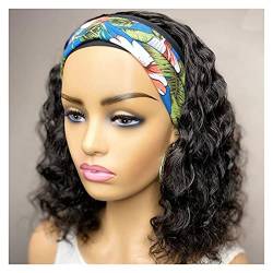 Perücke Perücken Stirnband Perücken for schwarze Frauen 180% Wasserwelle Synthetische Haarperücken Wig (Stretched Length : 14in) von HJXX
