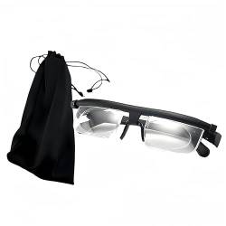 Einstellbare Fokus Lesebrille -6bis+3, Zifferblatt Einstellbare Brille, Dioptrien Myopie Brille Unisex-Brille Korrekturbrille Einstellbarem Fokus Brille Wird mit einem Wildleder-Brillentuch Geliefert von HJYDGJ