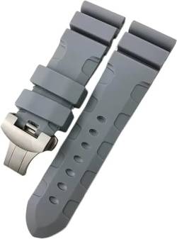HKIDKK Gummi-Uhrenarmband, 24 mm, 26 mm, Silikon, passend für Panerai Submersible Luminor PAM, grün-blau, wasserdichtes Armband, 24 mm, Achat von HKIDKK