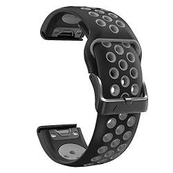 HKIDKK Sport-Silikon-Armband für Garmin Fenix 6X 6S 6Pro 5X 5 5S Plus 3HR D2 Delta PX 26, 22 mm, Schnellverschluss-Armband, 26mm Fenix 5X 5XPlus, Achat von HKIDKK