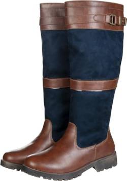 HKM Damen Winterstiefel Meghan dunkelblau/braun 36 von HKM