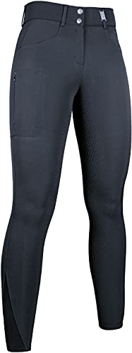HKM Vollbesatzreithose -Sunny- Silikon Vollbesatz Reithose mit Handytasche und elastischem Beinabschluss in trendigen Farben, schwarz, Größe 176 von HKM