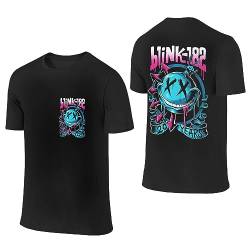 Blink T-Shirt 182 Merch Mens Crew Neck Baumwolle T Shirt Herren Kurzarm Rundhals Band Tshirts Für Männer Kurzarmshirt von HKMEI