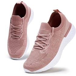 Damen Walkingschuhe Turnschuhe Laufschuhe Sportschuhe Fitness Sneakers Trainers für Running Outdoor Schuhe Pink 37/EU von HKR
