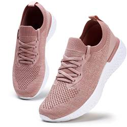 Damen Walkingschuhe Turnschuhe Laufschuhe Sportschuhe Fitness Sneakers Trainers für Running Outdoor Schuhe Pink 39 EU von HKR