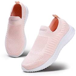 HKR Damen Atmungsaktiver Trainer Bequeme Sneaker Sportschuhe Leichte Wanderschuhe Mesh Laufschuhe Pink 38 EU von HKR