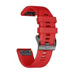 HKTS 22 x 26 mm Schnellverschluss-Smartwatch-Armband für Garmin Fenix 7 7X 6X 6 Pro 5 5X Plus 3 3HR 945 Epix Leder + weiche Silikon-Armbänder, 22mm Fenix 5 5Plus, Achat von HKTS