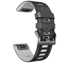 HKTS Silikon-Uhrenarmband für Garmin Fenix 7 7X 6X 6 Pro Armband 5 5X Plus 3 HR MK2 Smartwatch, Schnellverschluss, 22 Stück, 22mm width, Achat von HKTS