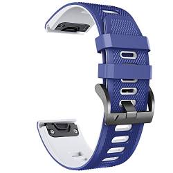 HKTS Silikon-Uhrenarmband für Garmin Fenix 7 7X 6X 6 Pro Armband 5 5X Plus 3 HR MK2 Smartwatch, Schnellverschluss, 22 Stück, 26mm width, Achat von HKTS