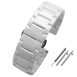 HKTS Smartwatch-Armband, 20 mm, 22 mm, Keramik-Armband für Samsung Gear S2, S3, S4, Ersatzband für Huawei Watch 2 Pro GT2 Magic Bands, 20 mm, Achat von HKTS