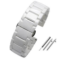 HKTS Smartwatch-Armband, 20 mm, 22 mm, Keramik-Armband für Samsung Gear S2, S3, S4, Ersatzband für Huawei Watch 2 Pro GT2 Magic Bands, 22 mm, Achat von HKTS