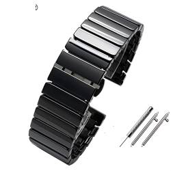 HKTS Smartwatch-Armband, 20 mm, 22 mm, Keramik-Armband für Samsung Gear S2, S3, S4, Ersatzband für Huawei Watch 2 Pro GT2 Magic Bands, 22 mm, Achat von HKTS