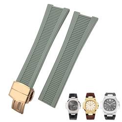 HKTS Uhrenarmband aus Gummi, Silikon, 25 mm, wasserdicht, für Patek Philipe, Nautilus Herrenarmband, 25 mm, Achat von HKTS