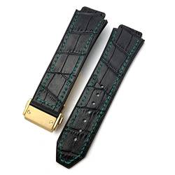 HKTS Uhrenarmband aus Rindsleder, 20 mm, 22 mm, 25 mm x 19 mm, passend für Hublot-Uhrenarmband, Kalbsleder, Silikon-Armbänder, 28x19x24mm, Achat von HKTS