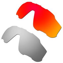 HKUCO Mens Replacement Lenses For Oakley Jawbreaker Red/Titanium Sunglasses von HKUCO