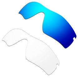 HKUCO Mens Replacement Lenses For Oakley Radar Path Sunglasses Blue/Transparent Polarized von HKUCO