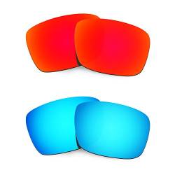 HKUCO Plus Mens Replacement Lenses For Oakley Fuel Cell Sunglasses Red/Blue Polarized von HKUCO