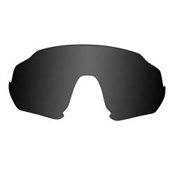 HKUCO Reinforce Ersatz-Brillengläser für Oakley Flight Jacket Sonnenbrille Schwarz Polarisiert von HKUCO