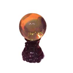 HLELU Crystal Fused Stone Schöner gelber Quarzstein Magic Ball Phototherapie Crystal WEISHENYIN (Material : One Size) von HLELU