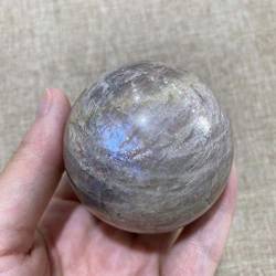 HLELU -Heimdekoration, natürlicher Sonne-Mond-Tonghui-Kristall-Quarz-Energieball Reiki-Heilraum-Dekoration-Geschenk-Geschenke, natürlicher Kristall (Size : 100-150g) WEISHENYIN (Material : 200-250g) von HLELU