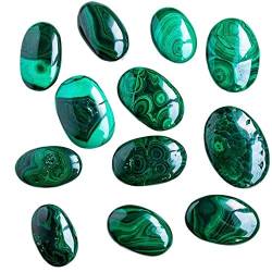 HLELU Meditationsgeschenk Natürliche Kristall-Malachit-Heilpalmen-Stein-Quarz-Souvenirs DAICHJAGYIN (Color : Malachite_100g) von HLELU