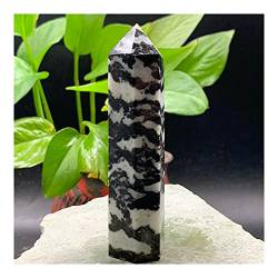 HLELU Natürlicher Zebra-Stein-Rohkristall-Quarz-Zauberstab piont Obelisk WEISHENYIN (Material : 500-550g) von HLELU