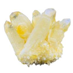 HLELU Natürlicher gelber -Quarz-Kristall-Cluster-Felsen Schöner natürlicher Kristallstein DAICHJAGYIN (Color : 300-350g) von HLELU