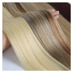 Echthaarbündel Brasilianische glatte Haarwebart-Bündel, 35,6–71,1 cm, Höhenverhältnis, Remy-Haarverlängerungen, 100 g/Stück Haarverlängerungen (Size : 3Pcs/Lot, Color : #1B_20INCHES) von HLHLOP777