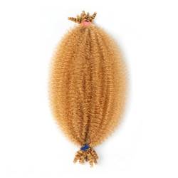 Pferdeschwanz Haarverlängerung Afro-Twist-Haar, 30,5 cm, federndes Afro-Twist-Haar, vorgeflochtenes Spring-Twist-Häkelhaar, vorgedehntes Wickelhaar for weiche Locs-Haarverlängerungen Ponytail Braid Ex von HLHLOP777