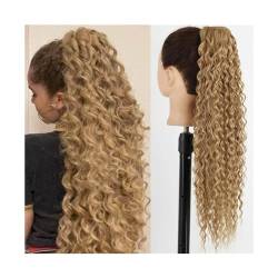 Pferdeschwanz Haarverlängerung Langwelliger lockiger Pferdeschwanz mit Kordelzug, 66 cm, synthetische Clip-in-Pferdeschwanz-Extensions for schwarze Frauen, Afro-Locken-Pferdeschwanz mit Kordelzug, fal von HLHLOP777