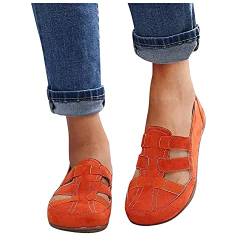 HLIYY Damen Slip on Flache Schuhe Elegante Geschlossene Ballerinas Elegante Leichte Halbschuhe Lässige rutschfest Low Top Slippers Bequem Bootsschuhe Klassische Loafers Mokassins für Frauen von HLIYY