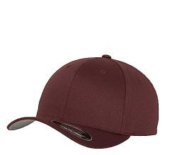 Flexfit Caps Wooly Combed Cap Delta Tartan Glen Unisex Cap Baseball XXS-XXL Basecap Mütze, S-M, 1x Maroon & 1x HL-Kauf Notizblock von HLKauf