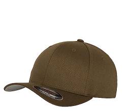 Flexfit Caps Wooly Combed Cap Delta Tartan Glen Unisex Cap Baseball XXS-XXL Basecap Mütze, S-M, 1x Olive & 1x HL-Kauf Notizblock von HLKauf