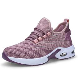 HLPGZL Sicherheitsschuhe Damen S3 Leicht Arbeitsschuhe Stahlkappen Luftkissen Schutzschuhe Atmungsaktiv Arbeitsschutzschuhe Sportlich von HLPGZL