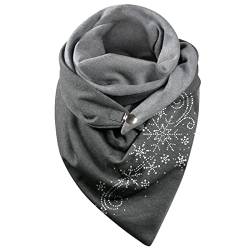 Damen Schal Dreiecksschal Dreieckstuch Warmee Herbstschal Winterschal Herbstschal Halstücher Cape Mit Knöpfen Weich Dreieckstuch Scarf Lätzchen von HMLTD