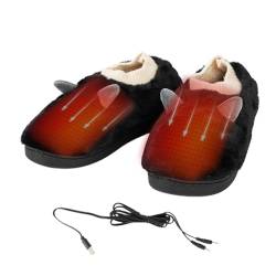 Elektrische Hausschuhe | Elektrischer Fußwärmer - Elektrischer Fußwärmer für mikrowellengeeignete Hausschuhe, beheizte Schuhe und Stiefel für Weihnachten, Männer, Frauen, Zuhause Hmltd von HMLTD