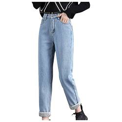 HMLTD Damen Winter Jeans High Waist Plüsch Gefüttert Denim Leggings Gefüttert Thermojeans Straight Hose Slim Fit Skinny Lang Winterhose Dicke Warm Plüsch Jeggings von HMLTD