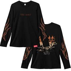 Suga Agust D D-Day Merch Langarmhemd, Unisex K-Pop-Waren-Baumwollhemd für Fans Black H-XL von HMRS