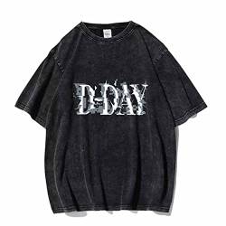 Suga D-Day Album Merch T-Shirt Vintage Distressed Decolor Dirty-geliebtes Baumwoll-Lose T-Shirt C-M von HMRS