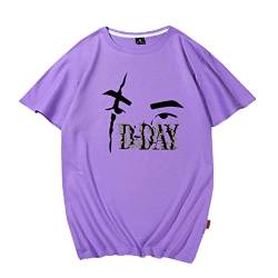 Suga D-Day August Merch T-Shirt, K-Pop-Unterstützung Baumwolllöser T-Shirt für Mädchen Fans Purple-XL von HMRS