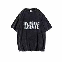Suga D-Day Merch T-Shirt Vintage Distressed Decolor schmutzig zu beliebtes Baumwollschwarzes Lose T-Shirt für K-Pop-Fans B-S von HMRS