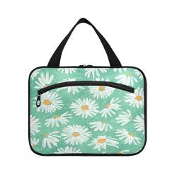 Kulturbeutel zum Aufhängen, für Damen, Herren, Jungen, Mädchen, Sommer, Gänseblümchen, wasserdichte Kosmetiktasche, Make-up-Tasche, Kulturbeutel, Organizer für Reiseutensilien, Flasche, multi, M von HMZXZ