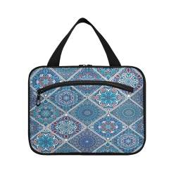 Kulturbeutel zum Aufhängen, für Damen, Herren, Jungen, Mädchen, ethnisches Blumen-Ornament, Mandala, wasserdicht, Kosmetiktasche, Make-up-Tasche, Kulturbeutel, Organizer für Reiseutensilien, Flasche, von HMZXZ