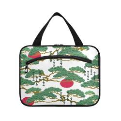 Kulturbeutel zum Aufhängen, für Damen, Herren, Jungen, Mädchen, japanischer Bonsai, rote Sonne, wasserdichte Kosmetiktasche, Make-up-Tasche, Kulturbeutel, Organizer für Reiseutensilien, Flasche, von HMZXZ