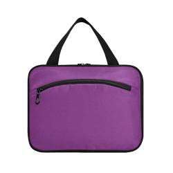 Kulturbeutel zum Aufhängen, für Damen, Herren, Jungen, Mädchen, violette Textur, wasserdichte Kosmetiktasche, Make-up-Tasche, Kulturbeutel, Organizer für Reiseutensilien, Flasche, multi, M von HMZXZ