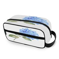 Tragbare Kulturtasche Blüte Hortensie Blumen Reise Waschtasche Multifunktions Kosmetiktasche Make-up-Tasche Aufbewahrungstasche für Frauen Männer Jungen Mädchen, multi von HMZXZ