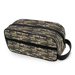 Tragbare Kulturtasche Camo Camouflage Textur Reise Waschtasche Multifunktions Kosmetiktasche Make-up-Tasche Aufbewahrungstasche für Frauen Männer Jungen Mädchen, multi von HMZXZ