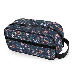 Tragbare Kulturtasche Frühling Sommer Floral Reise Waschtasche Multifunktions Kosmetiktasche Make-up Beutel Aufbewahrungstasche für Frauen Männer Jungen Mädchen, multi von HMZXZ