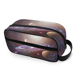 Tragbare Kulturtasche Galaxie Planet Weltraum Reise Waschtasche Multifunktions Kosmetiktasche Make-up-Tasche Aufbewahrungstasche für Frauen Männer Jungen Mädchen, multi von HMZXZ